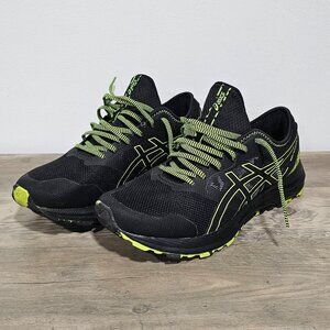 Size 11 ASICS Mens Gel Excite Trail Running Shoes Black Green